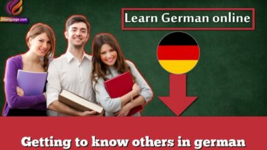 Getting to know others in german